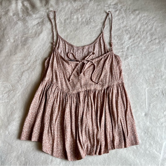 Blush high low crop with spaghetti straps, size small - Picture 3 of 3